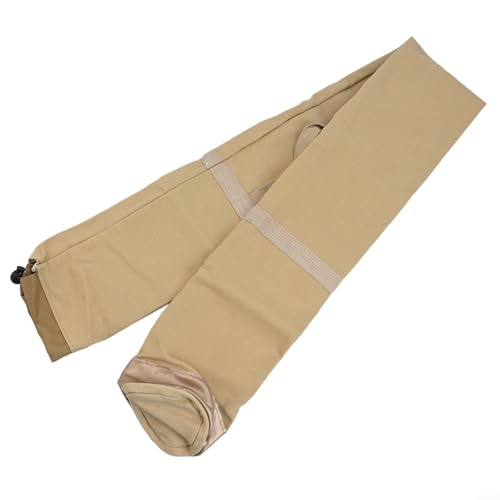 Yhenlovtt Tragbarer Angelausrüstungs-Organizer aus Segeltuch mit Federverschluss und verstellbaren Riemen für einfachen Transport, gelb, 1,3 m von Yhenlovtt