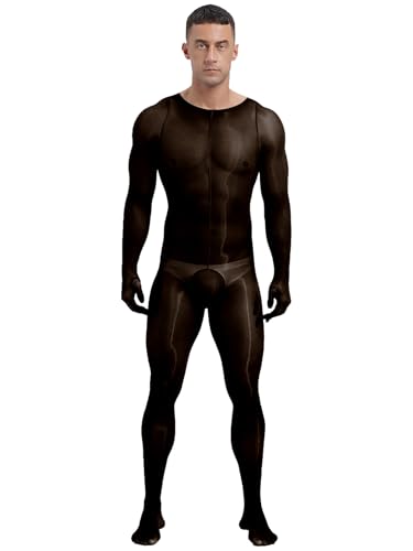 Yhong Herren Bodystocking Ganzkörper Sling Strumpfhose Erotic Catsuit Glänzend ölig Stützend Strümpfe Transparente ärmellose Männer Bodystocking Schwarz Einheitsgröße Yhong Herren Bodystocking Ganzkörper Sling Strumpfhose Erotic Catsuit Glänzend ölig Stützend Strümpfe Transparente ärmellose Männer Bodystocking Schwarz Einheitsgröße von Yhong