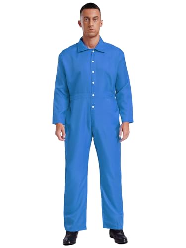 Yhong Herren Damen Basic Overall Arbeitsoverall Langarm Jumpsuit mit Druckknopf Staubschutzoverall Arbeitskleidung Uniformen gr. S-3XL Blau XL Yhong Herren Damen Basic Overall Arbeitsoverall Langarm Jumpsuit mit Druckknopf Staubschutzoverall Arbeitskleidung Uniformen gr. S-3XL Blau XL von Yhong