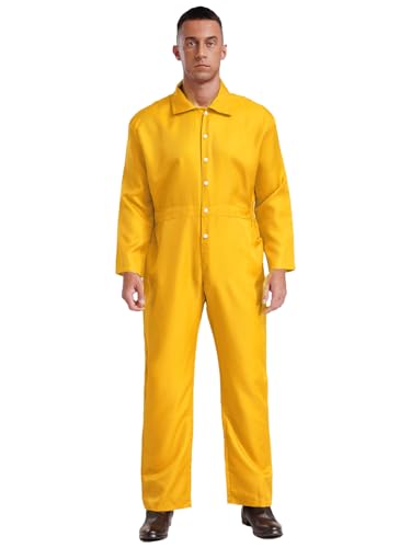 Yhong Herren Damen Basic Overall Arbeitsoverall Langarm Jumpsuit mit Druckknopf Staubschutzoverall Arbeitskleidung Uniformen gr. S-3XL Gelb L Yhong Herren Damen Basic Overall Arbeitsoverall Langarm Jumpsuit mit Druckknopf Staubschutzoverall Arbeitskleidung Uniformen gr. S-3XL Gelb L von Yhong