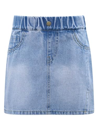 Yhong Jeansrock Kinder Mädchen Denim Rock Hohe Taille A-Linie Jean Röcke Minirock Lässig Sommerrock Blau Stretch Denim Mini Skirt Größen 110-170 Blau 122-128 Yhong Jeansrock Kinder Mädchen Denim Rock Hohe Taille A-Linie Jean Röcke Minirock Lässig Sommerrock Blau Stretch Denim Mini Skirt Größen 110-170 Blau 122-128 von Yhong