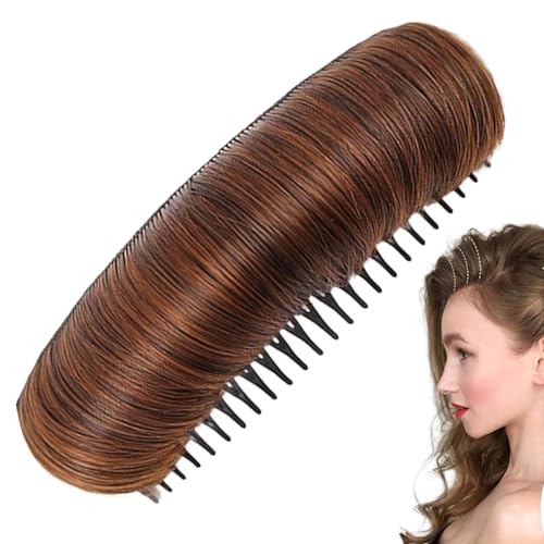 Bump Clip | 12 cm unsichtbarer flauschiger Haarstrumpf | Bump It Up Volume Hair Base | Hautfreundlicher natürlicher Duttclip | Volumen-Styling-Einsatz-Werkzeug für Frauen von Yhsioaklo