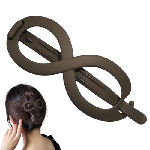 Haarklammern, gebogen, 8-förmig, mattiert, Pferdeschwanz-Halter, Haarklammern, starker Halt, Griffverschluss, Haarnadel für Frauen und Mädchen, Styling-Zubehör Haarklammern, gebogen, 8-förmig, mattiert, Pferdeschwanz-Halter, Haarklammern, starker Halt, Griffverschluss, Haarnadel für Frauen und Mädchen, Styling-Zubehör von Yhsioaklo