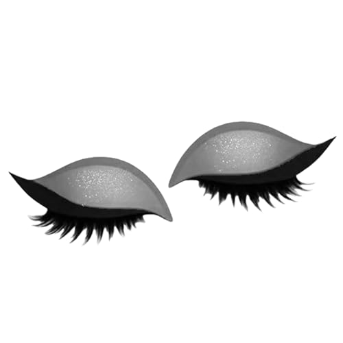 Lidschatten-Wimpern-Patch, 5 x 3 cm, Lidschatten-Wimpern, Make-up-Aufkleber, Lidschatten-Klebeband, wiederverwendbare Augen-Make-up-Aufkleber für Kostüm, Hochzeit, Karneval, Cosplay von Yhsioaklo