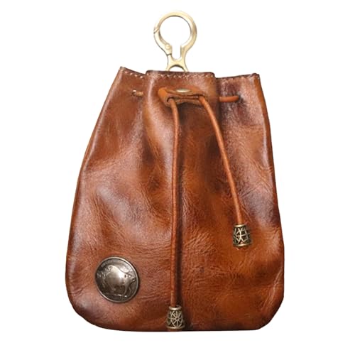Yhsioaklo Change Holder - Retro -Beutel, Draw String Sack | Handgefertigter Geldbag, weicher Lagerbehälter, sicherer Taschenbehälter, schicke Vintage -Geschenkidee für Reisende, Käufer, tägliche Verwe von Yhsioaklo