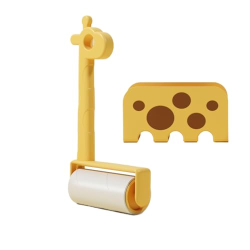 Yhsioaklo Fusselwalzen für Haustier Haar extra klebrig, Tierhaarrolle - Haustierhaarfutter Roller - Giraffe -Design tragbarer klebriger Rasierer Pinsel -Radiergummi für Möbelteppichwagen Bettwäsche von Yhsioaklo