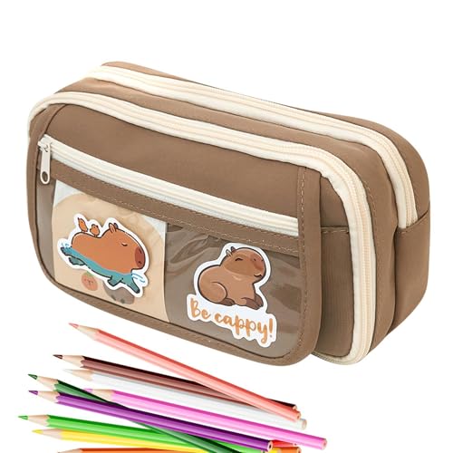 Yhsioaklo Panda-Stiftemäppchen, Federmäppchen mit großer Kapazität, niedliches Capybara-Bleistift-Organizer-Etui, niedliches Federmäppchen mit Reißverschluss für Schule, Arbeit oder, coffee, Se Yhsioaklo Panda-Stiftemäppchen, Federmäppchen mit großer Kapazität, niedliches Capybara-Bleistift-Organizer-Etui, niedliches Federmäppchen mit Reißverschluss für Schule, Arbeit oder, coffee, Se von Yhsioaklo