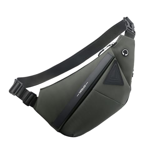 Yhsioaklo Schultertasche, wasserdicht, Brusttasche, Reise-, Wander- und Tagesrucksack, Mehrzweck-Tagesrucksack für Workout, Reisen, Freizeit, Grün 2, 7.87x15.75x1.18 inches Yhsioaklo Schultertasche, wasserdicht, Brusttasche, Reise-, Wander- und Tagesrucksack, Mehrzweck-Tagesrucksack für Workout, Reisen, Freizeit, Grün 2, 7.87x15.75x1.18 inches von Yhsioaklo