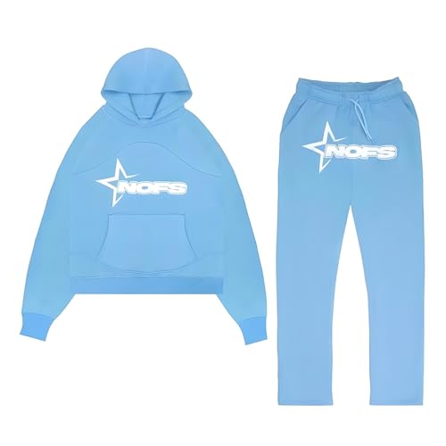 YiJee Jogginganzug NOFS Y2K Herren - 2-Teilig Corteiz Tracksuit mit Hoodie und Sporthose | Streetwear Style | NOFS Fashion Trainingsanzug für Herren und Damen von YiJee