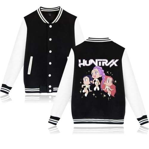 YiJee KPOP Heroic Huntr/X College Jacke für Damen – Baseballjacke im Anime Streetwear Look mit Print, perfekte Übergangsjacke für Konzerte & Alltag von YiJee
