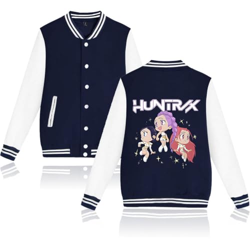 YiJee KPOP Heroic Huntr/X College Jacke für Damen – Baseballjacke im Anime Streetwear Look mit Print, perfekte Übergangsjacke für Konzerte & Alltag von YiJee