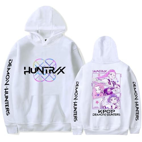 YiJee KPop Huntrix Hoodie Damen, K-Pop Streetwear Kapuzenpullover mit Anime-Druck, Y2K Streetwear-Stil, Langarm Sweatshirt Lässige Oberteile für K-Pop Fans von YiJee
