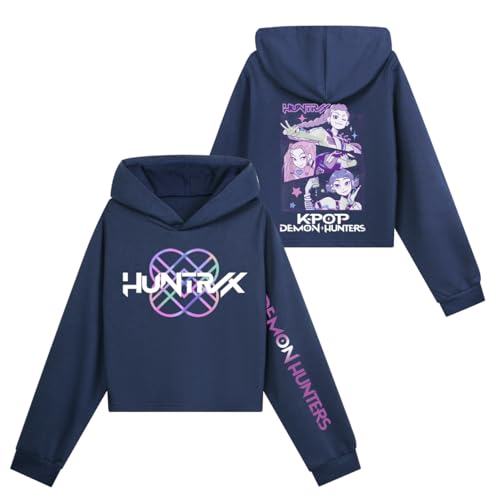 YiJee KPop Huntrix Hoodie für Jungen Mädchen, K-Pop Streetwear Kapuzenpullover mit Anime-Druck, Langarm Sweatshirt Lässige Oberteile für Teenager 2-16 Jahre von YiJee