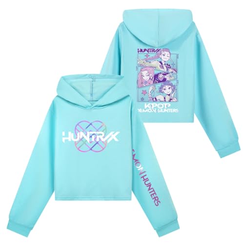 YiJee KPop Huntrix Hoodie für Jungen Mädchen, K-Pop Streetwear Kapuzenpullover mit Anime-Druck, Langarm Sweatshirt Lässige Oberteile für Teenager 2-16 Jahre von YiJee