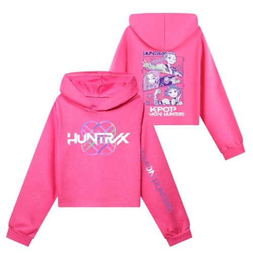 YiJee KPop Huntrix Hoodie für Jungen Mädchen, K-Pop Streetwear Kapuzenpullover mit Anime-Druck, Langarm Sweatshirt Lässige Oberteile für Teenager 2-16 Jahre von YiJee