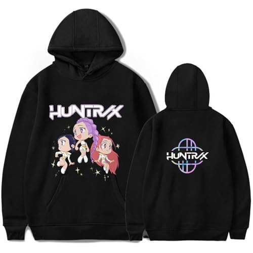 YiJee KPop Huntrix Hoodie Damen, K-Pop Streetwear Kapuzenpullover mit Anime-Druck, Y2K Streetwear-Stil, Langarm Sweatshirt Lässige Oberteile für K-Pop Fans von YiJee