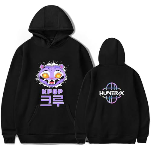 YiJee KPop Huntrix Hoodie Damen, K-Pop Streetwear Kapuzenpullover mit Anime-Druck, Y2K Streetwear-Stil, Langarm Sweatshirt Lässige Oberteile für K-Pop Fans von YiJee