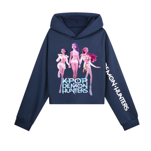 YiJee KPop Huntrix Hoodie Kinder & Teenager, K-Pop Kapuzenpullover mit Anime Print, Langarm Sweatshirt Streetwear für Mädchen & Jungen 2–16 Jahre von YiJee