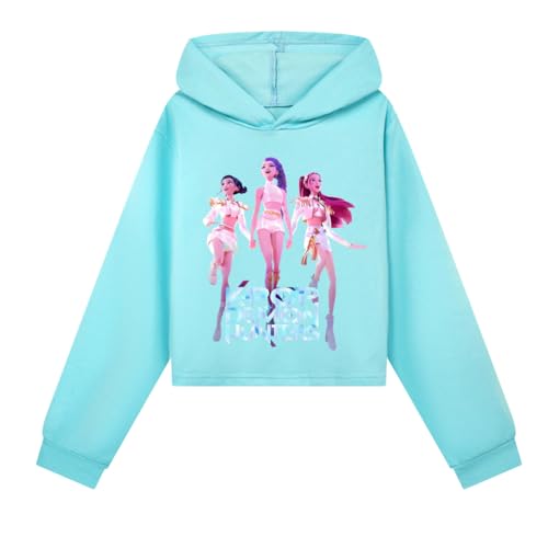 YiJee KPop Huntrix Hoodie Kinder & Teenager, K-Pop Kapuzenpullover mit Anime Print, Langarm Sweatshirt Streetwear für Mädchen & Jungen 2–16 Jahre von YiJee