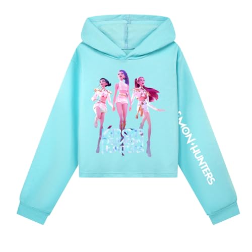 YiJee KPop Huntrix Hoodie Kinder & Teenager, K-Pop Kapuzenpullover mit Anime Print, Langarm Sweatshirt Streetwear für Mädchen & Jungen 2–16 Jahre von YiJee