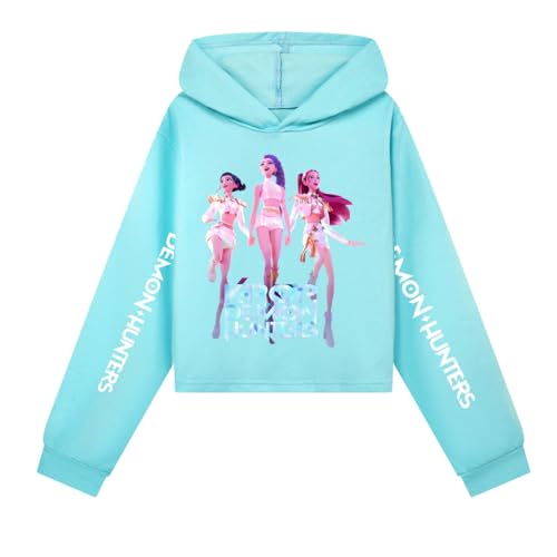 YiJee KPop Huntrix Hoodie Kinder & Teenager, K-Pop Kapuzenpullover mit Anime Print, Langarm Sweatshirt Streetwear für Mädchen & Jungen 2–16 Jahre von YiJee