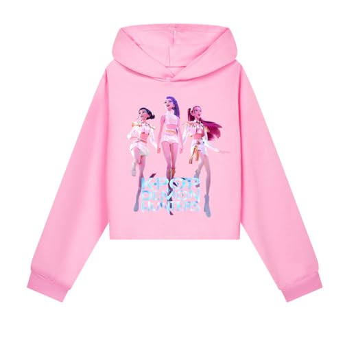YiJee KPop Huntrix Hoodie Kinder & Teenager, K-Pop Kapuzenpullover mit Anime Print, Langarm Sweatshirt Streetwear für Mädchen & Jungen 2–16 Jahre von YiJee