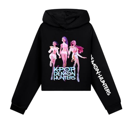 YiJee KPop Huntrix Hoodie Kinder & Teenager, K-Pop Kapuzenpullover mit Anime Print, Langarm Sweatshirt Streetwear für Mädchen & Jungen 2–16 Jahre von YiJee