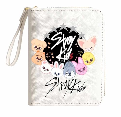 YiJee Stray-K Mädchen Geldbeutel Schwarz PU Leder Portmonee mit Reißverschluss SKZOO Kinder Portemonnaie STAYs Zubehör von YiJee