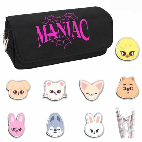 YiJee Stray-K SKZ SKZOO STAYs Kpop Federmäppchen Rosa Schuletui Multifunktionales Pencil Case mit Schlüsselanhänger großes Mäppchen YiJee Stray-K SKZ SKZOO STAYs Kpop Federmäppchen Rosa Schuletui Multifunktionales Pencil Case mit Schlüsselanhänger großes Mäppchen von YiJee
