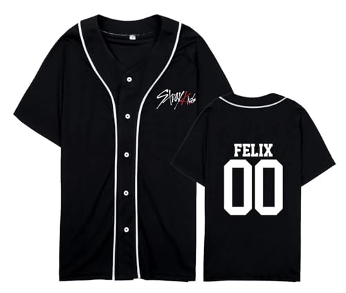 YiJee Stray Kids Baseball T-Shirt – Sommer Cardigan Shirt für KPOP Fans, Stay und Bandliebhaber YiJee Stray Kids Baseball T-Shirt – Sommer Cardigan Shirt für KPOP Fans, Stay und Bandliebhaber von YiJee