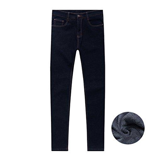 YiLianDa Herren Hose Jeans Warm Jeanshose Fleece gefütterte Freizeithose Denim Jeans Hose von YiLianDa