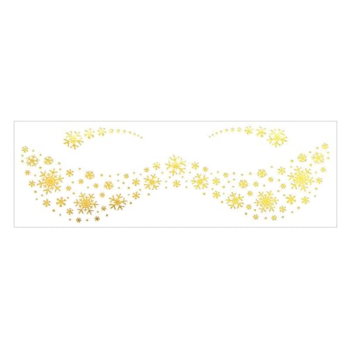 1 Blatt Gold Metallic Face Eye Make Up Aufkleber Für Frauen Und Mädchen Für Festivals Hochzeitspartys Feiern Geeignet von YiNLuax