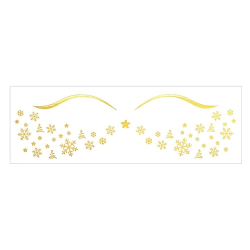 1 Blatt Gold Metallic Face Eye Make Up Aufkleber Für Frauen Und Mädchen Für Festivals Hochzeitspartys Feiern Geeignet von YiNLuax