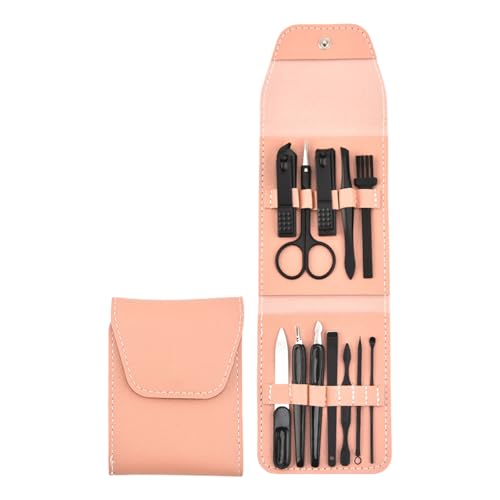 12 Teile Tragbare Nägel Pflege Set Für Männer Und Frauen Mit PU Reisebeutel Edelstahl Maniküre Pediküre Zubehör Tragbare Nagelwerkzeuge Reisekoffer von YiNLuax