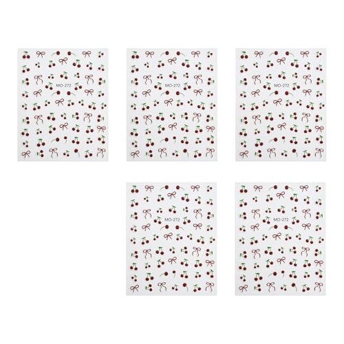 5pcs Fruchtaufkleber | Atmungsaktive Abziehbilder | Einfach Für Frauen & Teenager Sommernagelabziehbilder Beantragen von YiNLuax