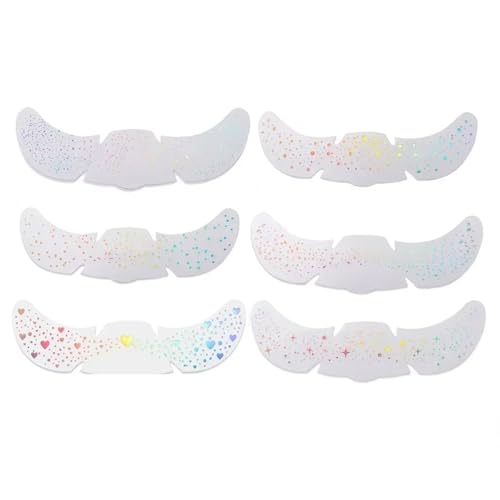 6pcs/ Easy Apply Wenden Sie Abnehmbare Gesicht Aufkleber Die Echte Sommersprossen Und Glitzer Sterne Cluster Für Mühelose Schönheit Make Up Gesichtsaufkleber Für Partys Nachahmen von YiNLuax