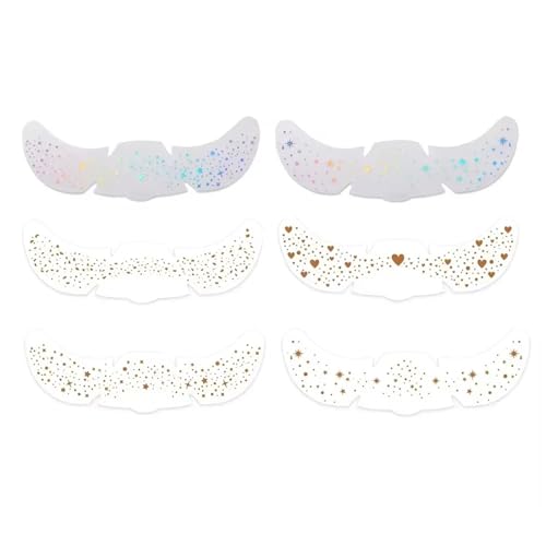 6pcs/ Easy Apply Wenden Sie Abnehmbare Gesicht Aufkleber Die Echte Sommersprossen Und Glitzer Sterne Cluster Für Mühelose Schönheit Make Up Gesichtsaufkleber Für Partys Nachahmen von YiNLuax