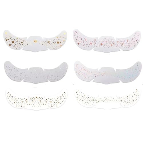 6pcs/ Easy Apply Wenden Sie Abnehmbare Gesicht Aufkleber Die Echte Sommersprossen Und Glitzer Sterne Cluster Für Mühelose Schönheit Make Up Gesichtsaufkleber Für Partys Nachahmen von YiNLuax
