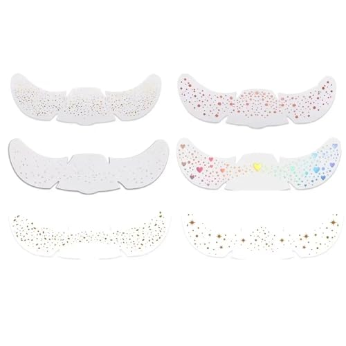6pcs/ Easy Apply Wenden Sie Abnehmbare Gesicht Aufkleber Die Echte Sommersprossen Und Glitzer Sterne Cluster Für Mühelose Schönheit Make Up Gesichtsaufkleber Für Partys Nachahmen von YiNLuax