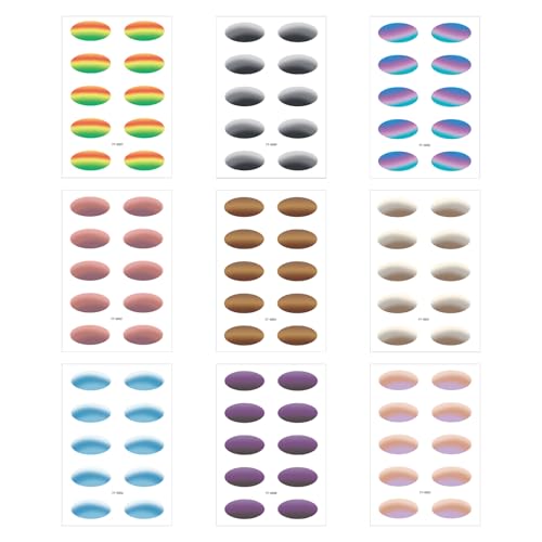 9pcs Lidschattenabziehbilder Schweißdicht Schnell An Augen Make Ups Lidschattenaufkleber Wiederverwendbare Lidschattenaufkleber 9pcs Lidschattenabziehbilder Schweißdicht Schnell An Augen Make Ups Lidschattenaufkleber Wiederverwendbare Lidschattenaufkleber von YiNLuax