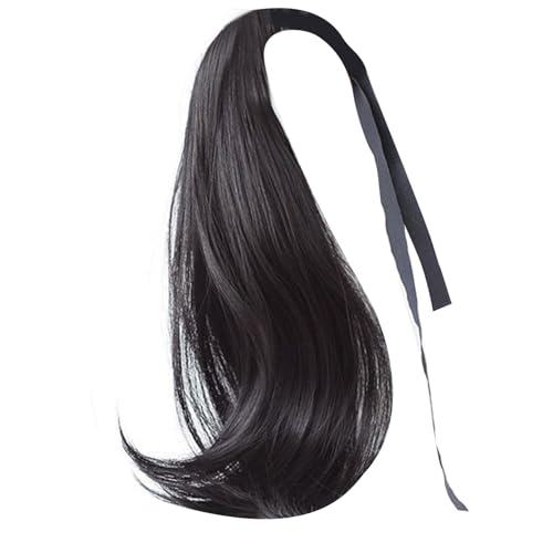 Atmungsaktuelle Binde Zurück Lockige Pferdeschwanz Haarstück Natural Aussehende Pferdeschwanz Haarverlängerung Für Frauen Verschiedene Outfit Hitzefaser Faserhaarstücke von YiNLuax