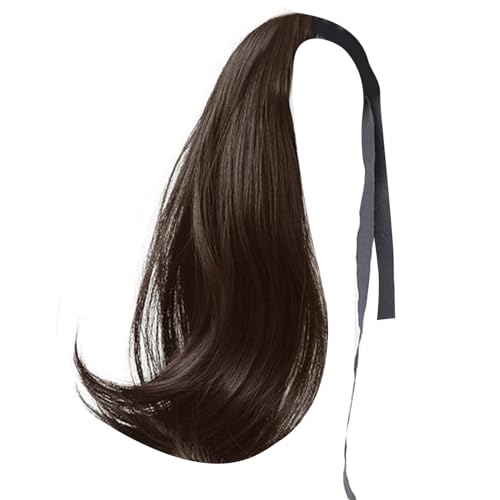 Atmungsaktuelle Binde Zurück Lockige Pferdeschwanz Haarstück Natural Aussehende Pferdeschwanz Haarverlängerung Für Frauen Verschiedene Outfit Hitzefaser Faserhaarstücke von YiNLuax