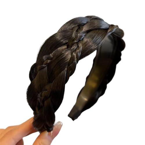 Beliebte 7 Stränge Verdrehte Geflecht Hairbandnonslip Design Hitzebeständige Faserperücken Haarhoop Für Frauen Mode Frisur von YiNLuax