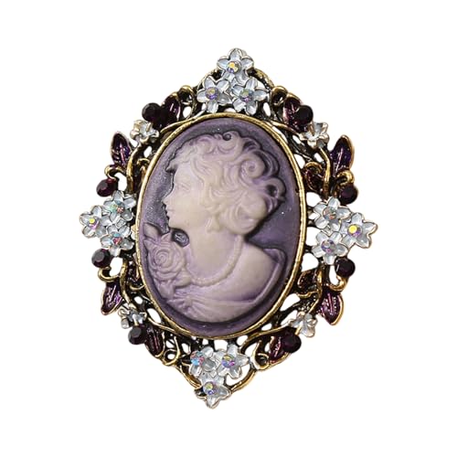 Elegant Vintage Cameo Brosche Pin Set Mit Antiquierter Goldener Finish Sparke Legierung Lappel Pin Für Frauen Schmuck Vintage Brosche von YiNLuax