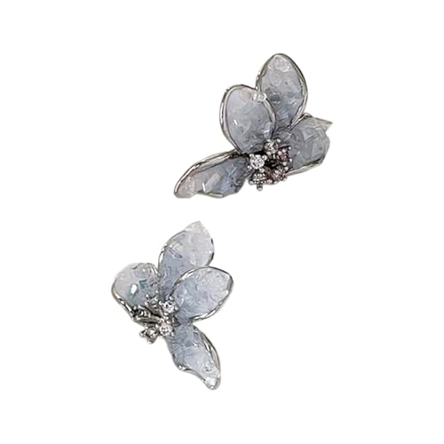 Elegante Blaue Gradient Kristall Schmetterling Stollen Ohrringe Bequeme Leichte Schmuckohrzubehör Für Frauen Blau Ombré Kristall Schmetterling Ohrringe von YiNLuax