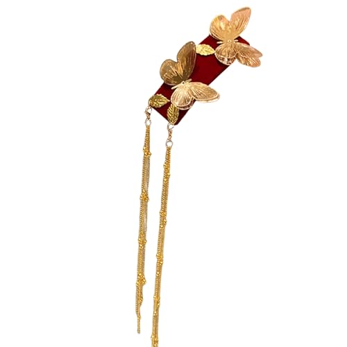 Elegante Schmetterlings-Haarspange mit Quasten, Haarstyling-Zubehör für klassische ethnische Kostüme, Haarschmuck Elegante Schmetterlings-Haarspange mit Quasten, Haarstyling-Zubehör für klassische ethnische Kostüme, Haarschmuck von YiNLuax