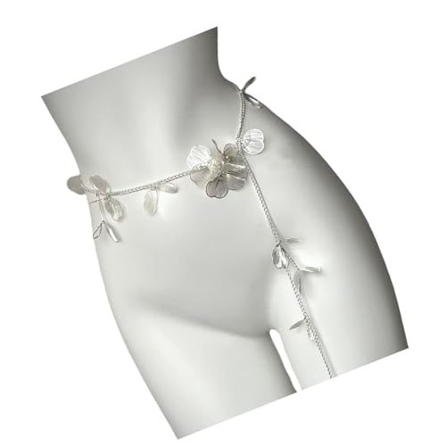 YiNLuax Elegante Stapelbare Perlen Taillenschmuck Verstellbare Körperkettenlegungslegierung Halskette Brautdusche Accessoire Perfektes Ergänzung Casual Outfit Taille Dekoration von YiNLuax