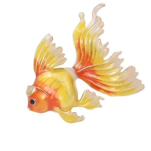 Gold Fish Brosche Pin Legierung Schmuck Tropf Verletzt Designs Zwei Wege Wege Für Frauen Geschenkparty Schmuck Kleidung Accessoires Einzigartige Fisch Brosche von YiNLuax