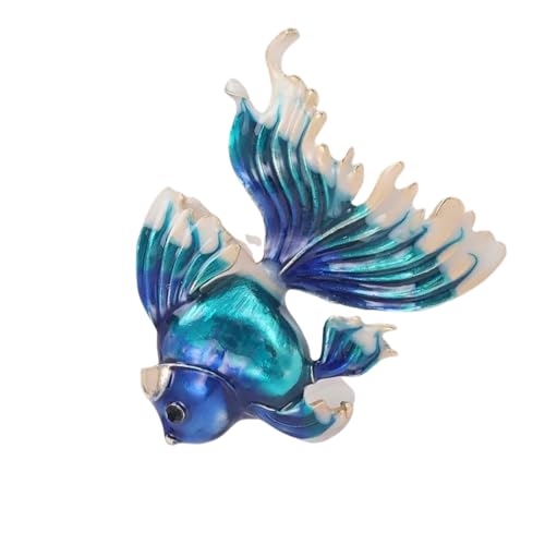 Gold Fish Brosche Pin Legierung Schmuck Tropf Verletzt Designs Zwei Wege Wege Für Frauen Geschenkparty Schmuck Kleidung Accessoires Einzigartige Fisch Brosche von YiNLuax