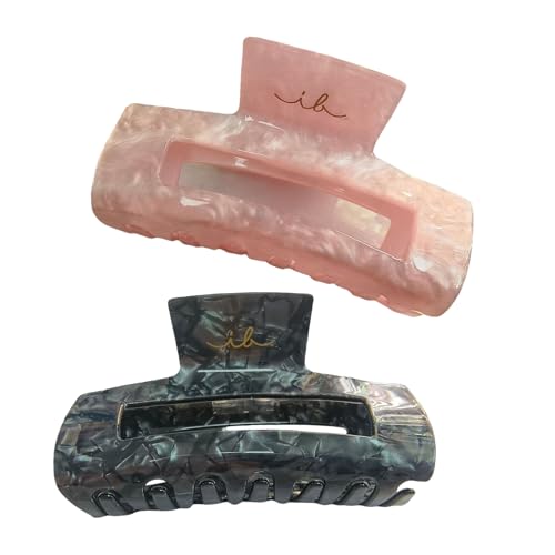 Große Haarklammer für Damen mit dickem oder dünnem Haar, modisch, starker Halt, Pferdeschwanz-Halter für den täglichen Gebrauch, dicke und lockige Haarspange, 2 Stück Große Haarklammer für Damen mit dickem oder dünnem Haar, modisch, starker Halt, Pferdeschwanz-Halter für den täglichen Gebrauch, dicke und lockige Haarspange, 2 Stück von YiNLuax